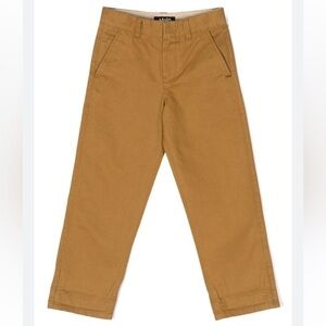Molo Ace Logo Patch Trousers 100% Cotton Twill in Camel Brown Size 10Y/ 140cm